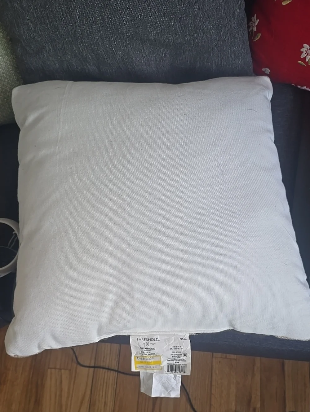 ❤️10/$40 Nwot Checkered Throw Pillow - Cream and Brown Read